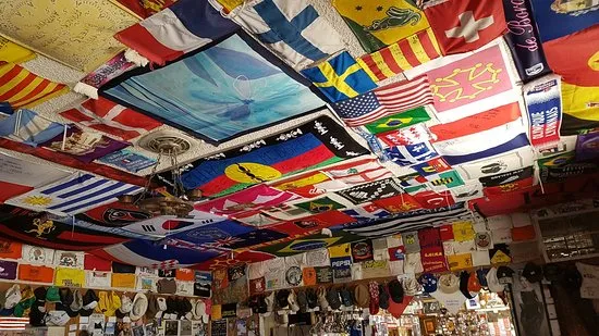 flags on ceiling