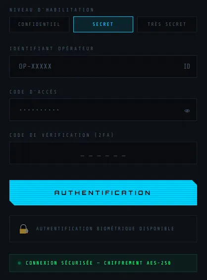 Formulaire de connexion